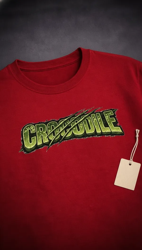 Red_Cotton_Regular_Fit_Crocodile_Predator_Graphic_T-Shirt_For_Unisex