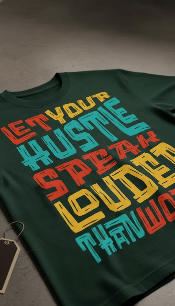 Green_Cotton_Regular_Fit_Hustle_Motivational_Graphic_T-Shirt_For_Unisex