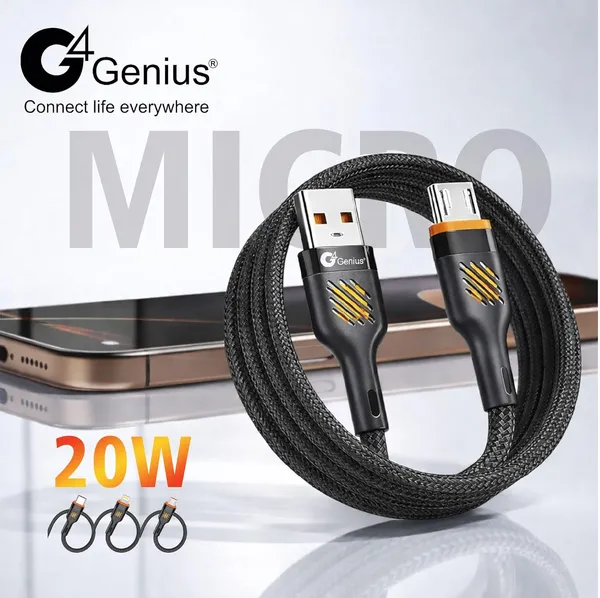 Black_Usb_To_Micro_Usb_Cable_1M_20W_Fast_Charging_Nylon_Braided_Tangle_Free_Charger_Cord_With_480Mbps_Data_Transfer_Pure_Copper_Cable_For_Android_Smartphones_Power_Banks_Speakers