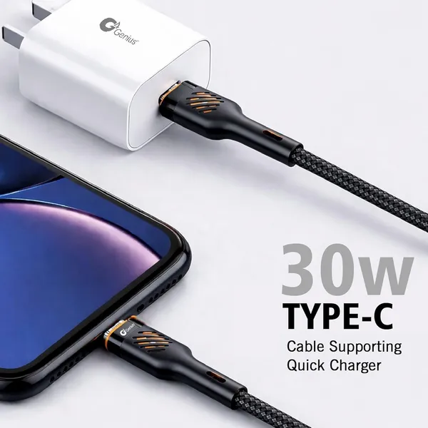 Black_Usb_To_Type_C_30_W_Fast_Charging_Cable_1_Meter_Nylon_Braided_Pd_Fast_Charge_Cable_With_480_Mbps_Data_Transfer_Tangle_Free_Pure_Copper_Cable_For_Type_C_Smartphones_And_Devices