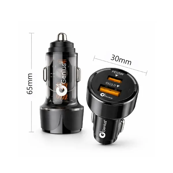 Black_45W_Dual_Port_Fast_Car_Charger_Pd_25W_Usb_C_Qc_3_0_Usb_A_With_Type_C_To_Type_C_Cable_For_Smartphones_Tablets_Usb_C_Devices