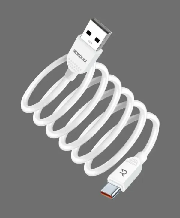 White_Roboult_45_Watt_V8_Type_C_Fast_Charging_Data_Sync_Cable