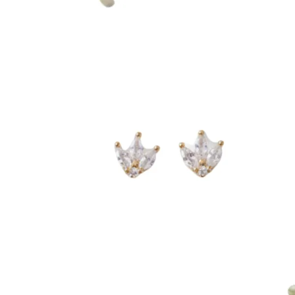 White_And_Gold_Alloy_Steel_Premium_Earrings_For_Women