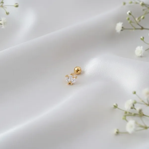 White_And_Gold_Alloy_Steel_Premium_Earrings_For_Women