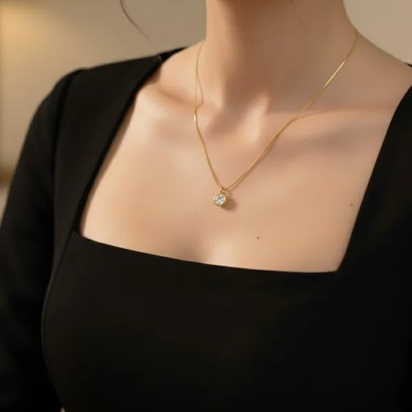 Gold_Alloy_Steel_Premium_Necklace_For_Women