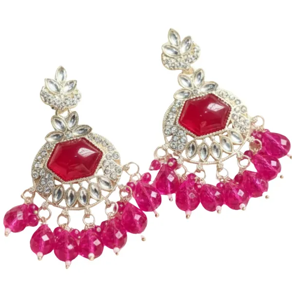 Fuschia_Alloy_Steel_Premium_Earrings_For_Women