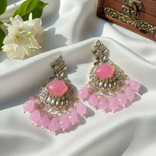 Pink_Alloy_Steel_Premium_Earrings_For_Women