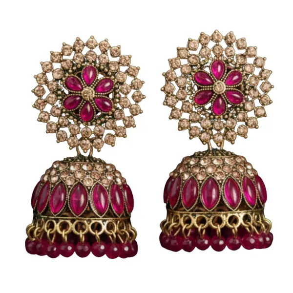 Fuchsia_Alloy_Steel_Premium_Earrings_For_Women