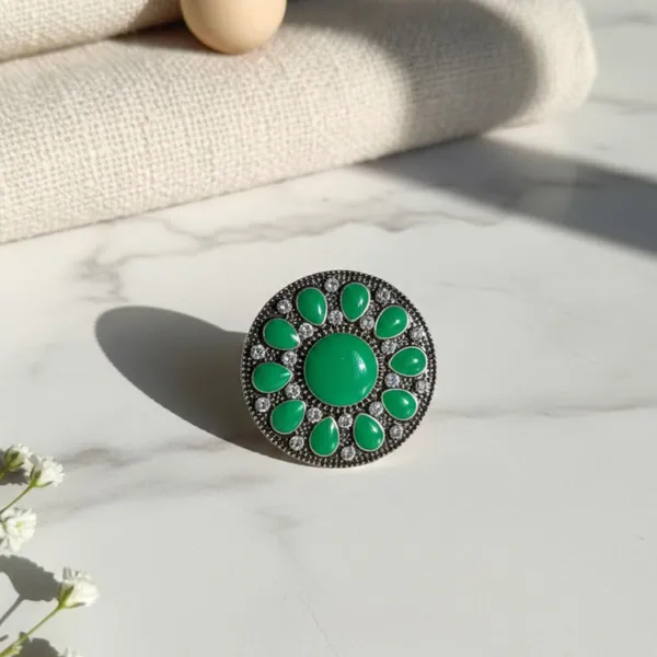 Green_Alloy_Steel_Premium_Ring_For_Women