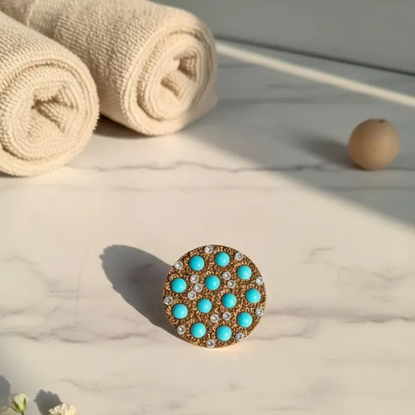 Teal_Alloy_Steel_Premium_Ring_For_Women