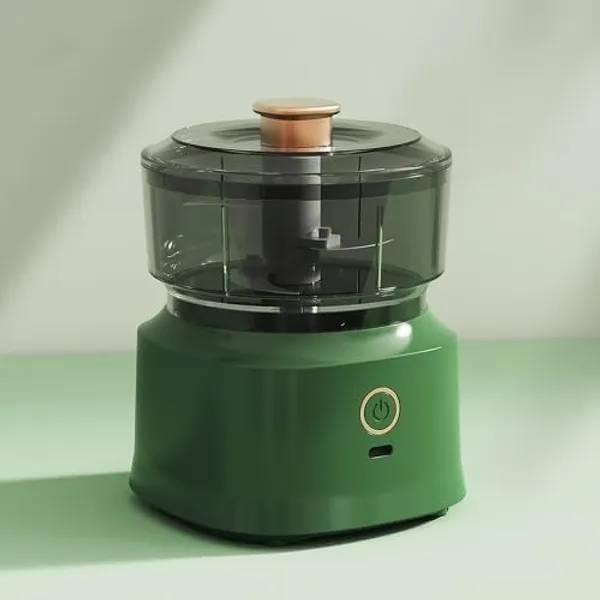 Mini_Food_Chopper,_Green,_Electric_Food_Processor_with_Copper_Accent,_Compact_Kitchen_Appliance