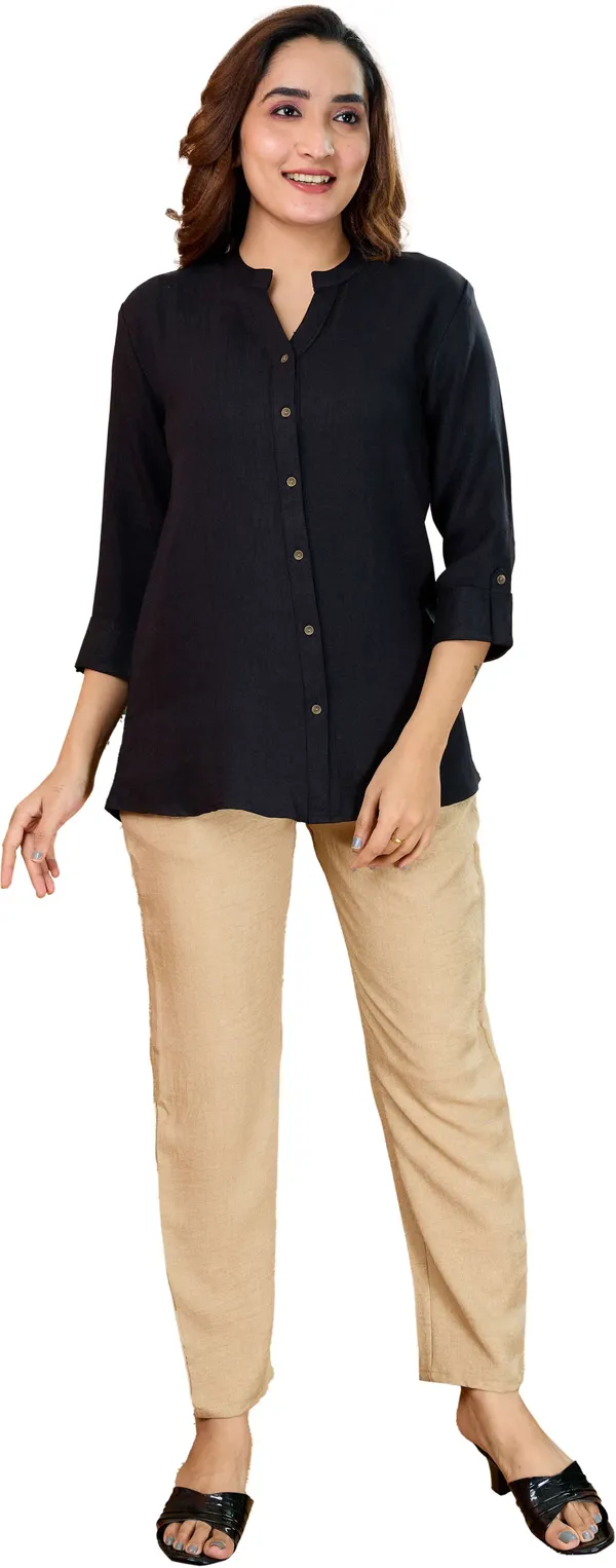 Beige_Cotton_Regular_Fit_Trouser_For_Women