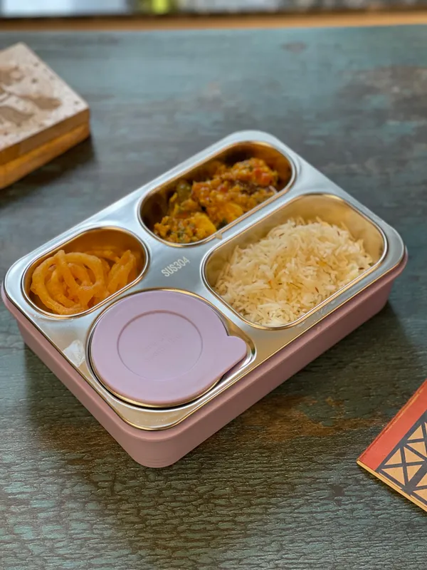Pink_Stainless_Steel_Lunch_Buddy_Snack_And_Tiffin_Box_For_Office,_School
