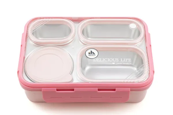 Pink_Stainless_Steel_Lunch_Buddy_Snack_And_Tiffin_Box_For_Office,_School