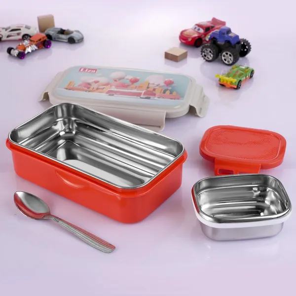 Red_Stainless_Steel_Happy_Bite_Big_Inner_Steel_Lunch_Box_For_Office,_School