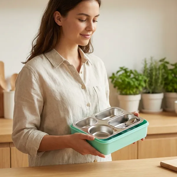 Green_Stainless_Steel_Lunch_Buddy_Snack_And_Tiffin_Box_For_Office,_School