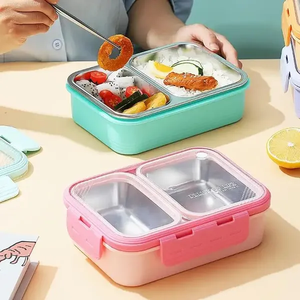 Pink_Stainless_Steel_Partition_Seal_Lunch_Box_For_Office,_School
