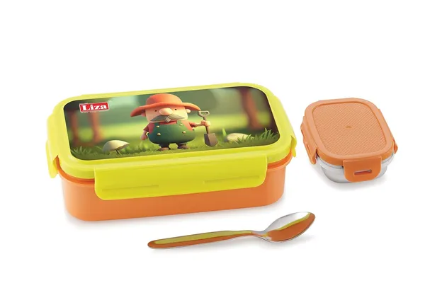 Peach_Stainless_Steel_Happy_Bite_Big_Inner_Steel_Lunch_Box_For_Office,_School