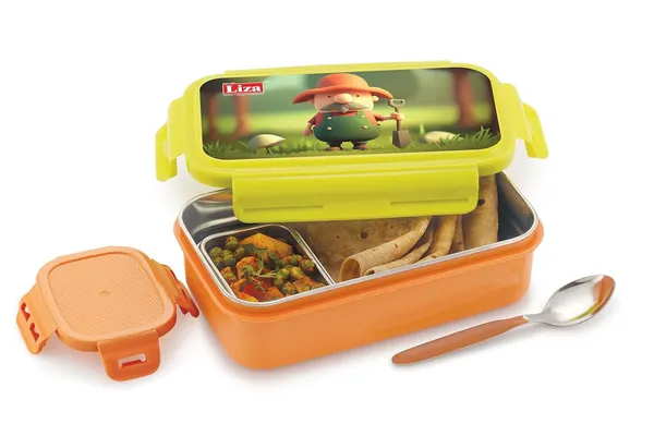 Peach_Stainless_Steel_Happy_Bite_Big_Inner_Steel_Lunch_Box_For_Office,_School