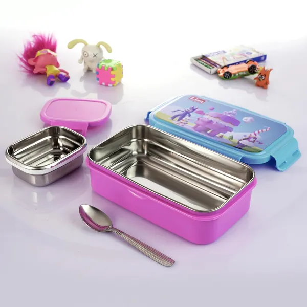 Pink_Stainless_Steel_Happy_Bite_Big_Inner_Steel_Lunch_Box_For_Office,_School