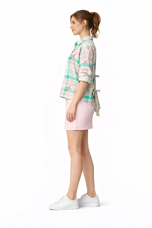 Womens_Pastel_Check_N_Plaid_Shirt_With_Korean_Back_Cut-Out_Tie-Up_Detail