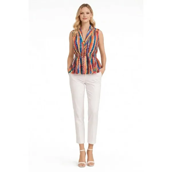 Womens_Multicolor_Diamond_Print_Peplum_Waistcoat_|_Tailored_Sleeveless_Statement_Top