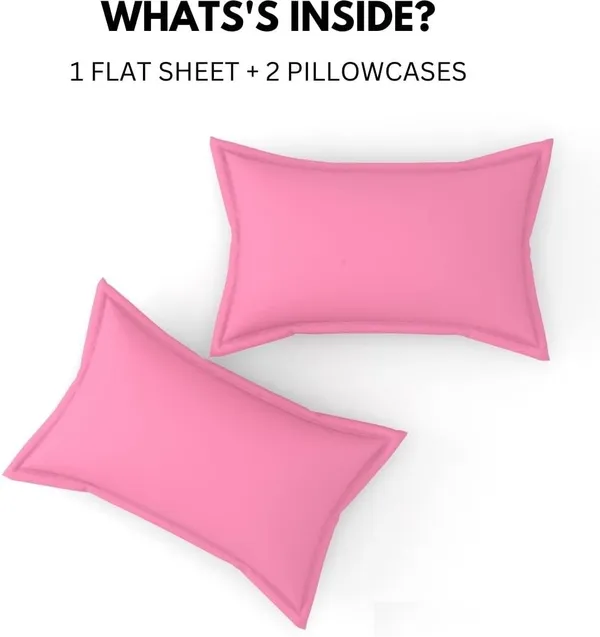 Pink_Microfiber_Double_Bed_Sheet_With_Pillow_Covers