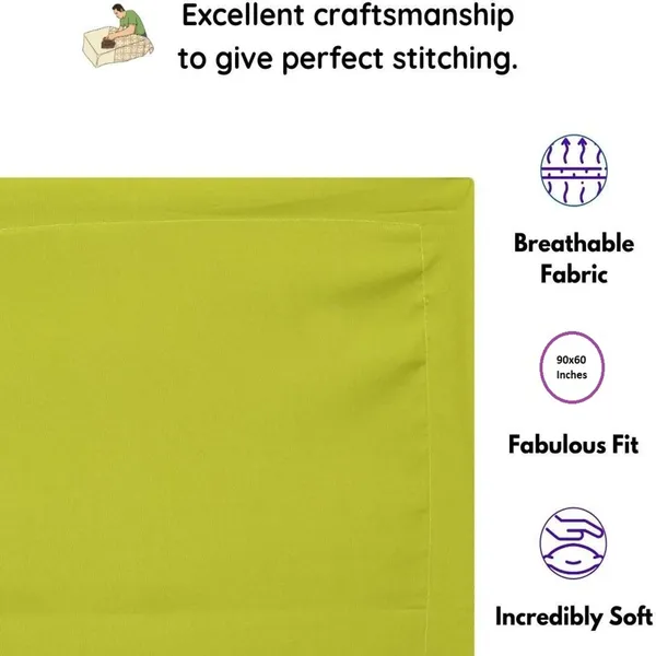 Multicolor_Microfiber_Plain_Bedsheet_Single_Bed_With_Pillow_Cover
