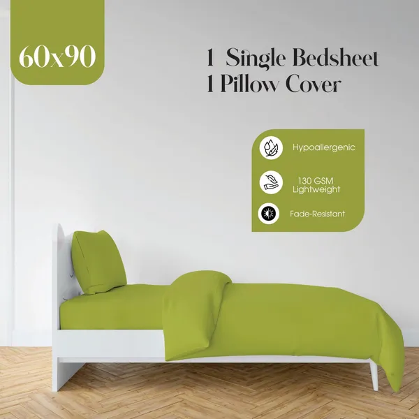 Multicolor_Microfiber_Plain_Bedsheet_Single_Bed_With_Pillow_Cover