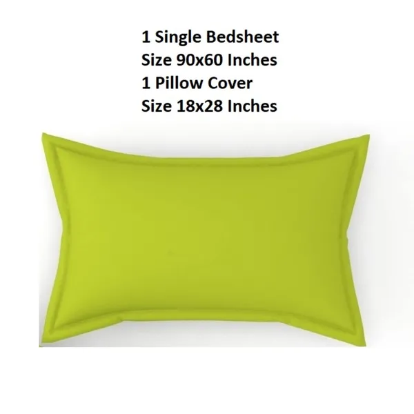 Multicolor_Microfiber_Plain_Bedsheet_Single_Bed_With_Pillow_Cover