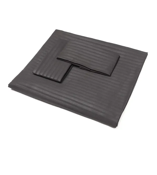 Black_Microfiber_Satin_Stripes_Bedsheet_With_Pillow_Covers