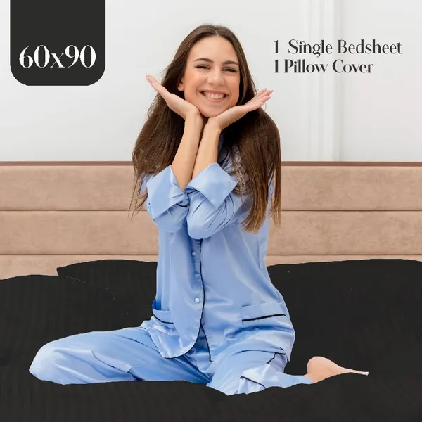Black_Microfiber_Satin_Bedsheet_With_Pillow_Cover