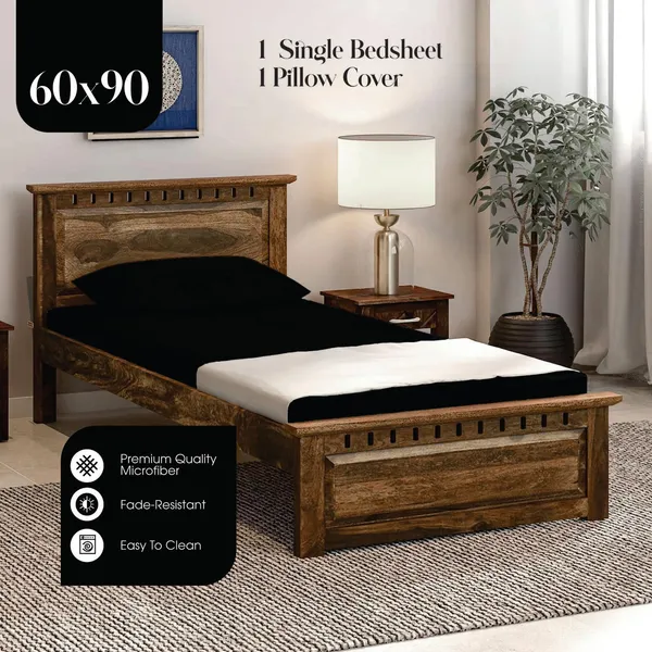 Black_Microfiber_Satin_Bedsheet_With_Pillow_Cover