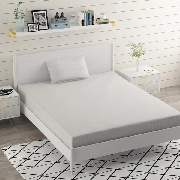 Silver_Grey_Microfiber_Satin_Bedsheet_With_Pillow_Cover_Single_Bed