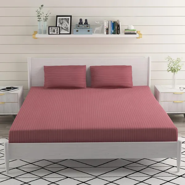 Wine_Microfiber_Satin_Bedsheet_Set_Double_Bed