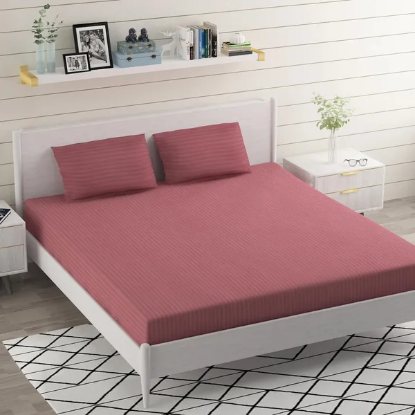 Wine_Microfiber_Satin_Bedsheet_Set_Double_Bed