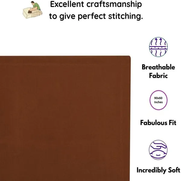 Brown_Microfiber_Plain_Bedsheet_With_Pillow_Cover