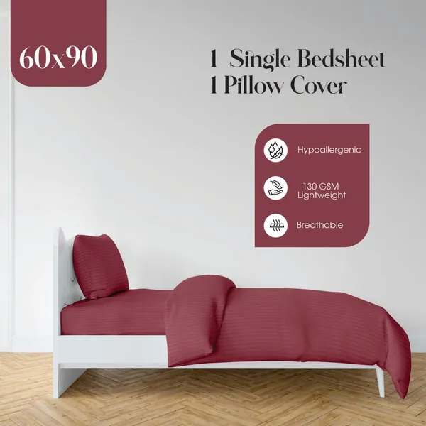 Wine_Microfiber_Bedsheet_With_Pillow_Cover