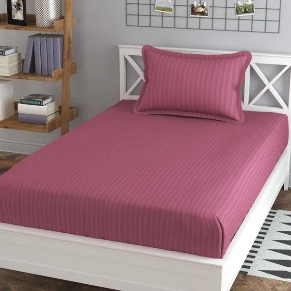 Wine_Microfiber_Bedsheet_With_Pillow_Cover