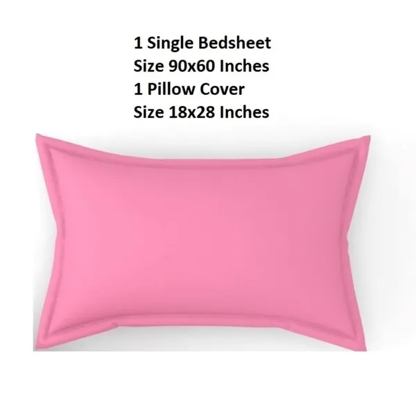 Pink_Microfiber_Bedsheet_With_Pillow_Cover