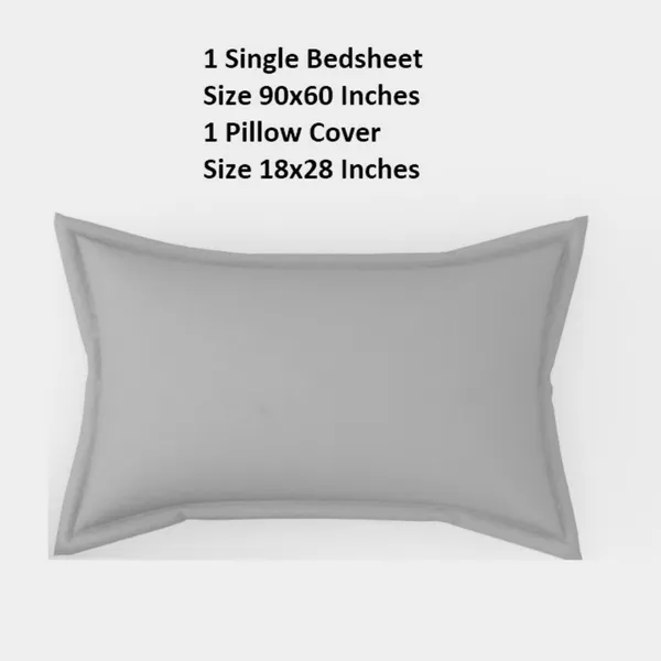 Grey_Microfiber_Bedsheet_With_Pillow_Cover