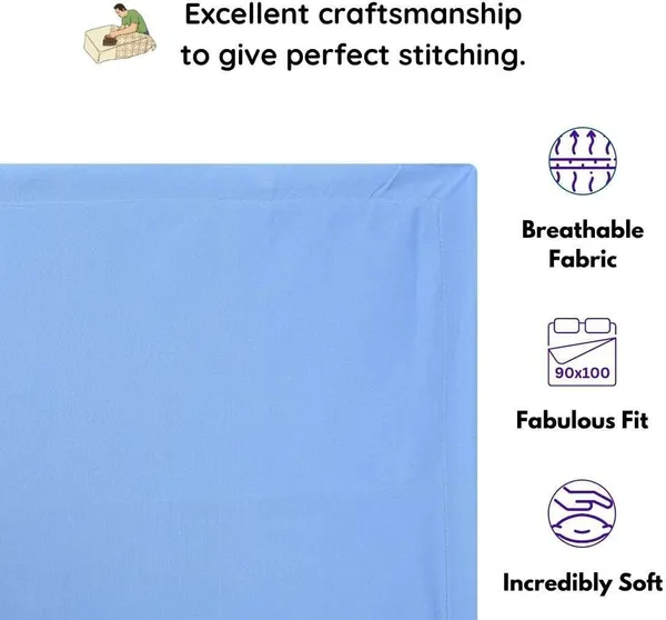 Sky_Blue_Microfiber_Double_Bed_Sheet_With_Pillow_Covers