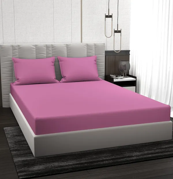Wine_Microfiber_Double_Bed_Bedsheet_With_Pillow_Covers