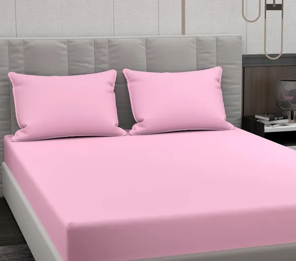 Pink_Microfiber_Bedsheet_With_Pillow_Covers
