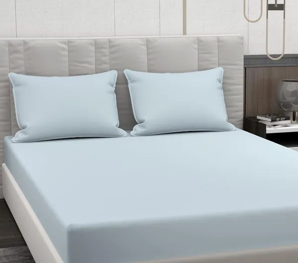 Grey_Microfiber_Bedsheet_With_Pillow_Covers