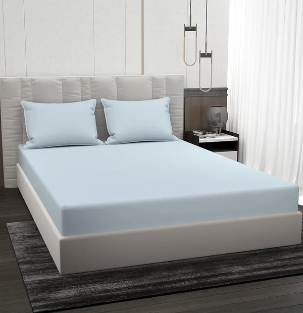 Grey_Microfiber_Bedsheet_With_Pillow_Covers