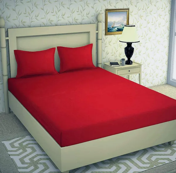 Multicolor_Microfiber_Double_King_Bedsheet_With_Pillow_Covers