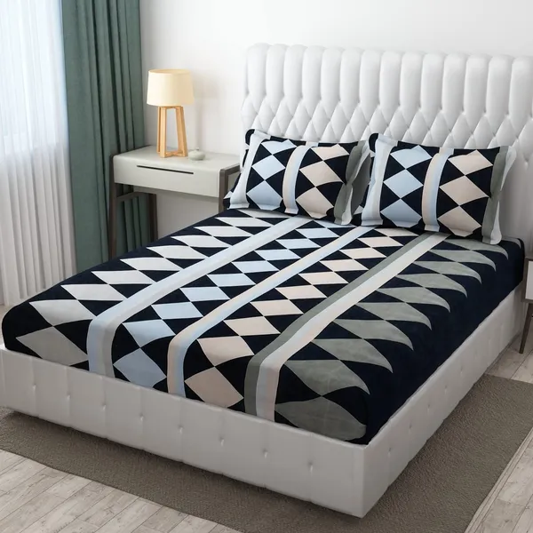 Multicolor_Microfiber_3D_Printed_Bedsheet_Set_With_Pillow_Covers