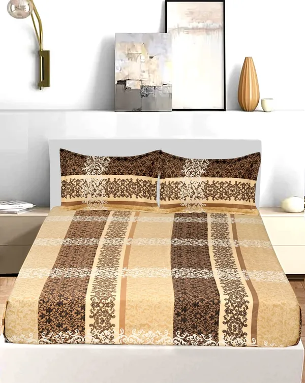 Multicolor_Cotton_3D_Printed_Double_Bedsheet_With_Pillow_Covers