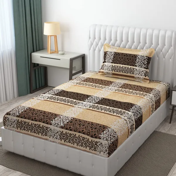 Multicolor_Cotton_3D_Printed_Bedsheet_With_Pillow_Covers
